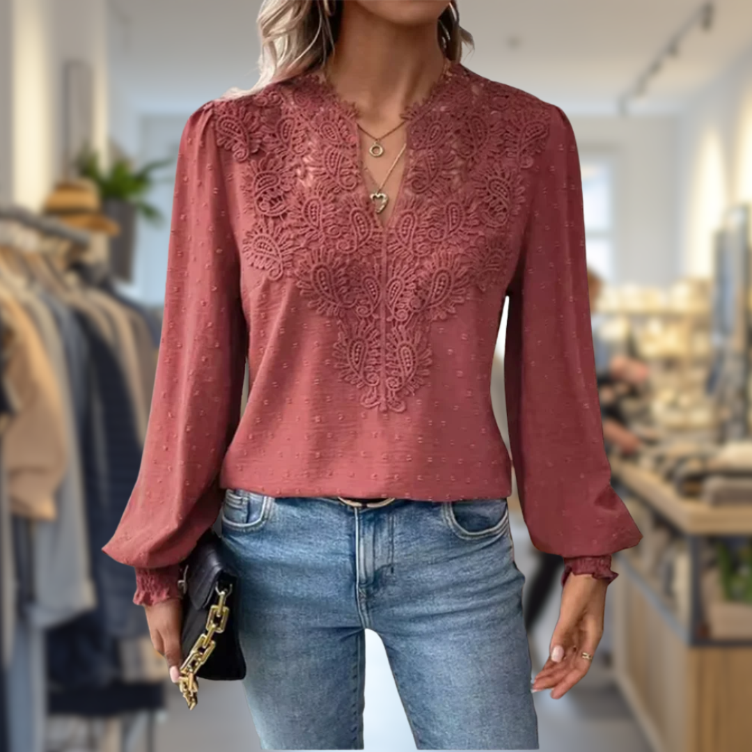 Isabelle™ | Luxe top met V-hals