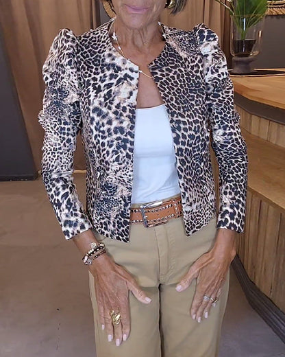 LYNN & CO | Isabella™ - Trendy Leopard Puff Jacket