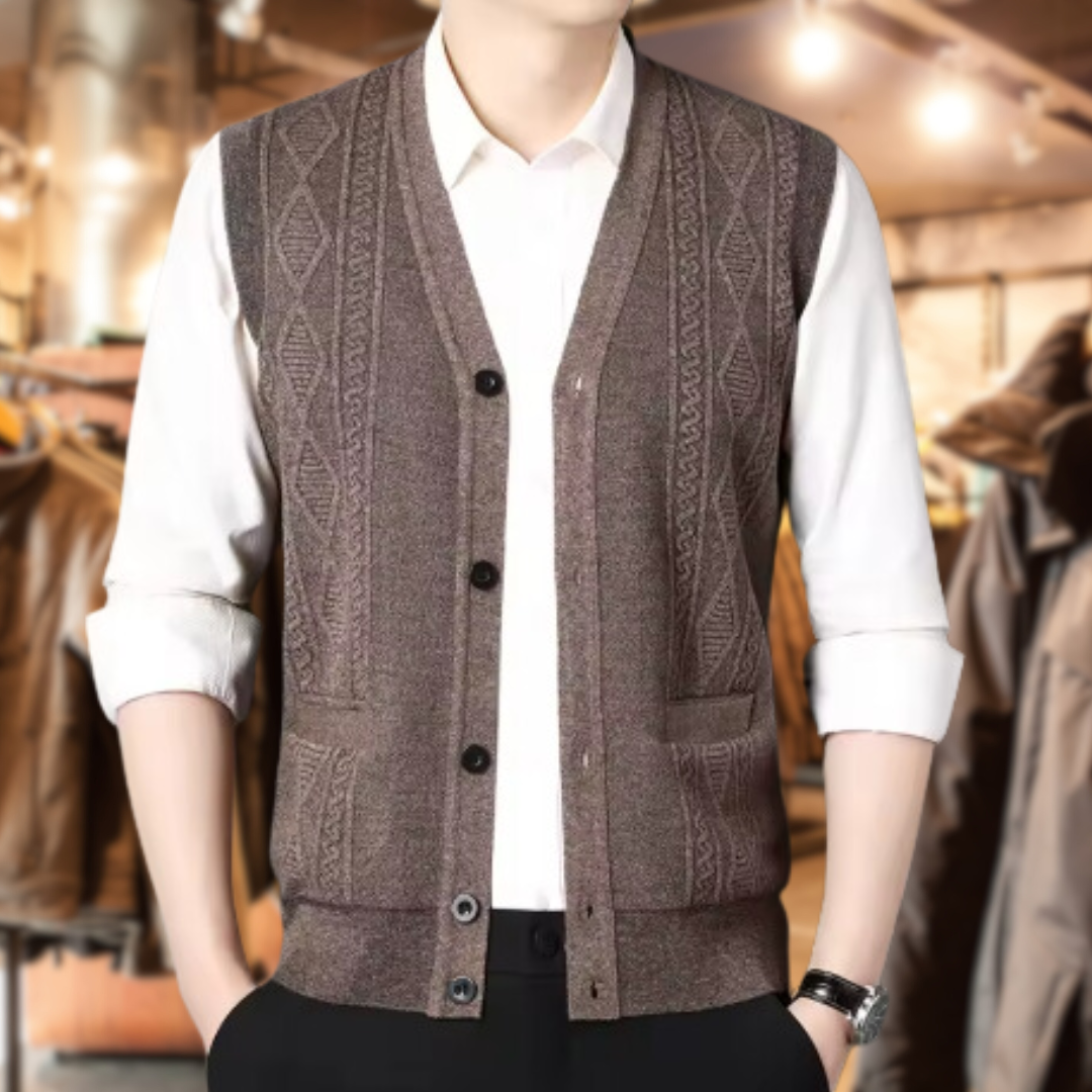 Carter™ | Stijlvol knoopgebreid vest