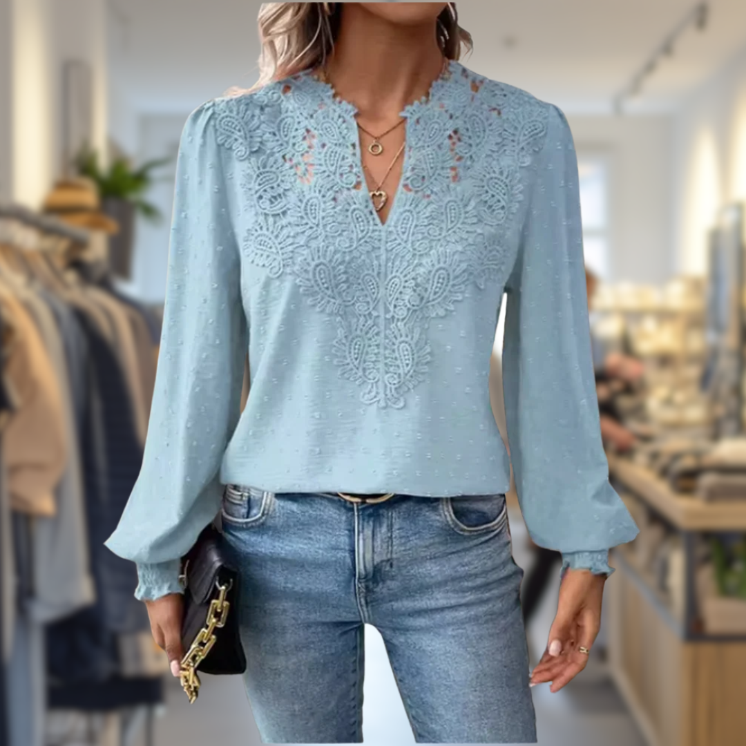 Isabelle™ | Luxe top met V-hals