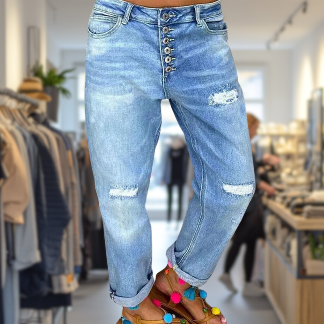 Bella™ | Casual Gescheurde Jeans