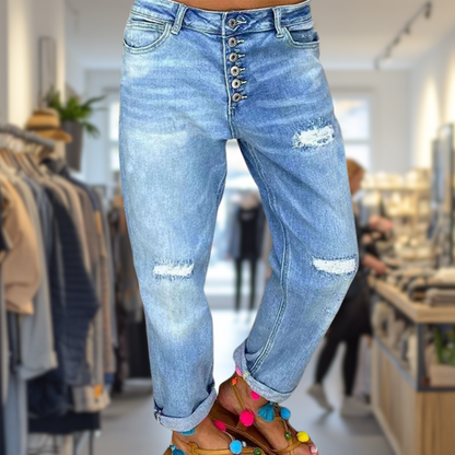 Bella™ | Casual Gescheurde Jeans