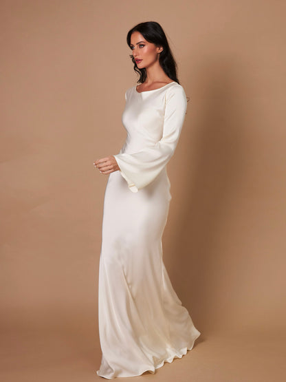 LYNN & CO - Ethereal Elegance  | Maxi-jurk met lange mouwen