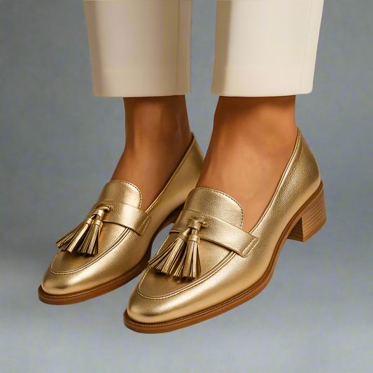 Elowen™ | Premium Gold Loafer