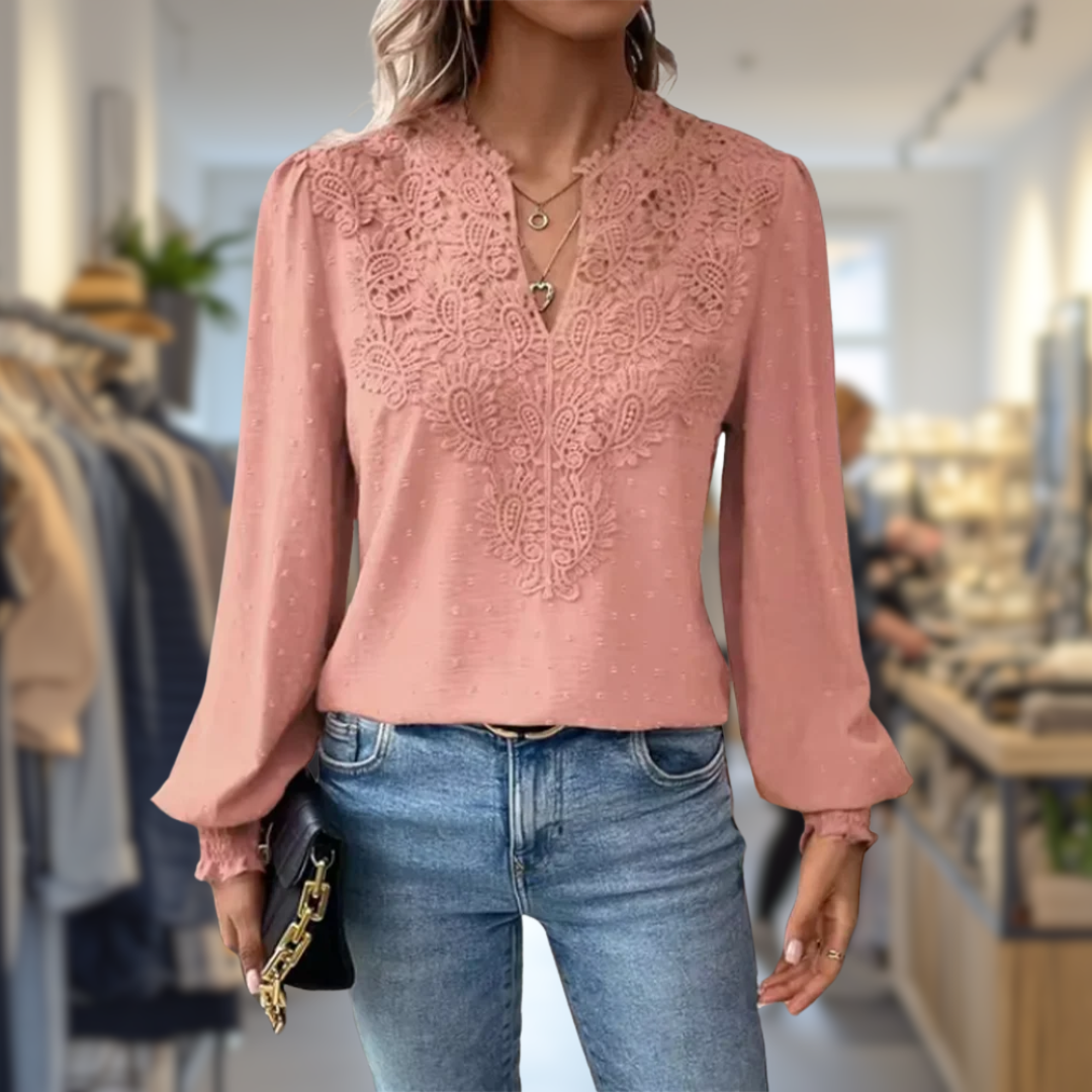 Isabelle™ | Luxe top met V-hals