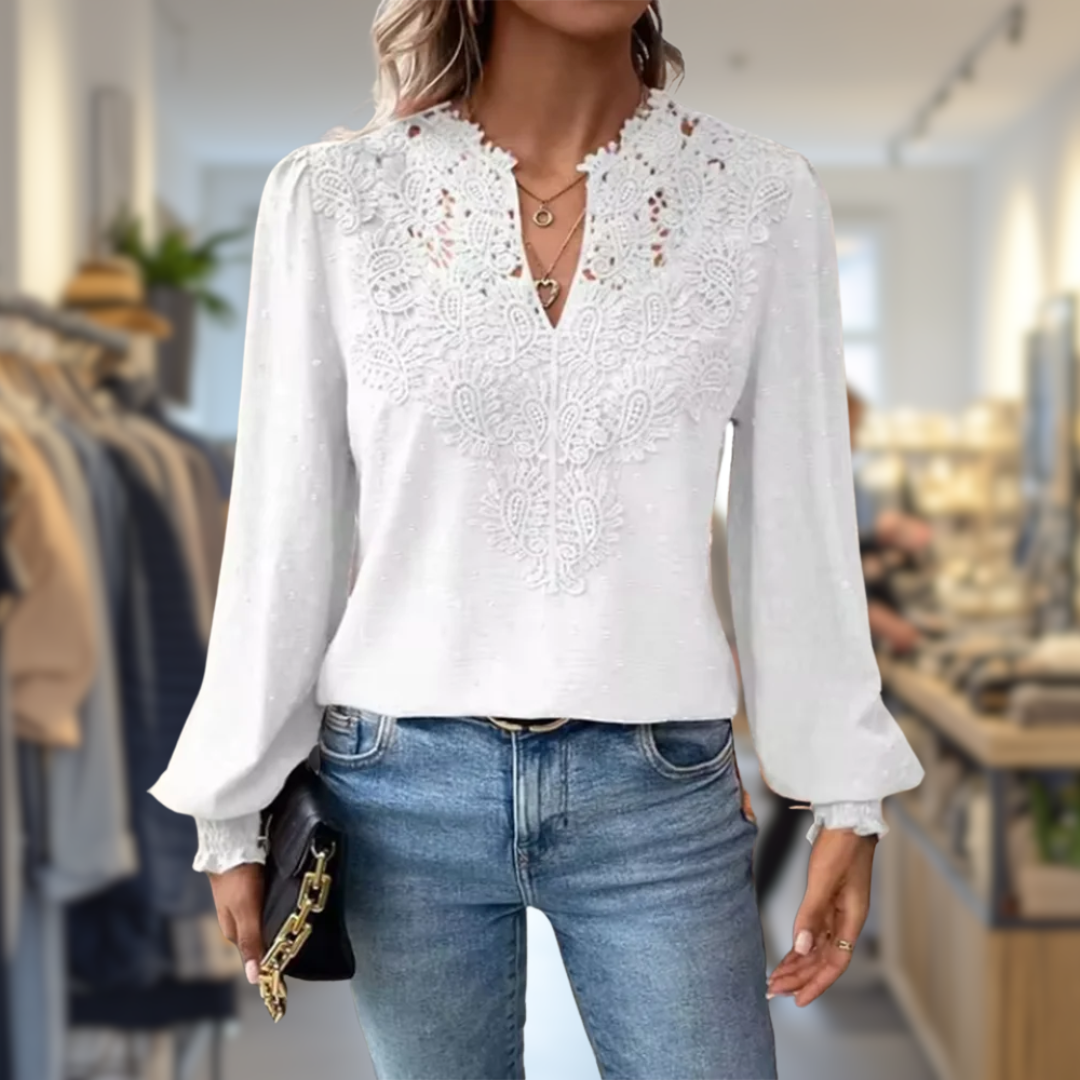 Isabelle™ | Luxe top met V-hals