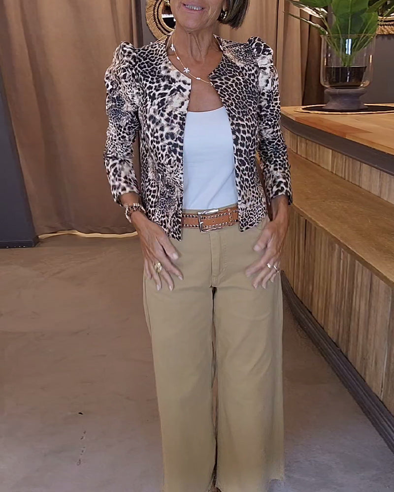 LYNN & CO | Isabella™ - Trendy Leopard Puff Jacket