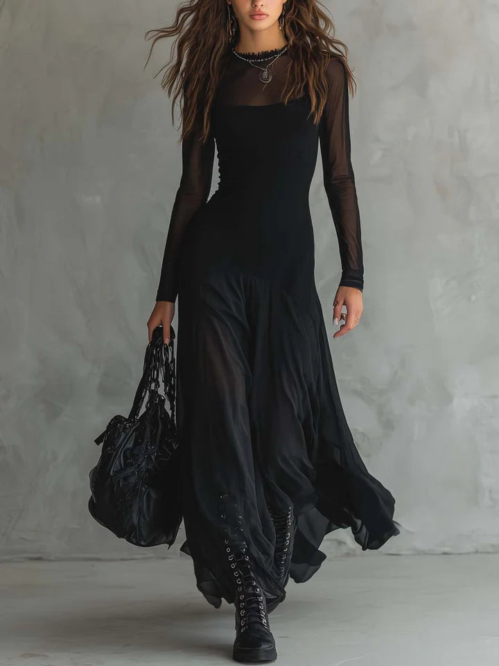 Orlina™ | Sheer Layered Flow Dress