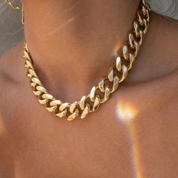 GoldLuxe™ - Chunky 18K Gouden Ketting