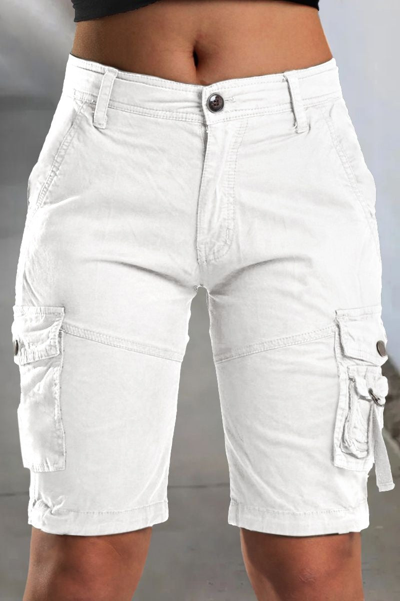 Stacy's™ Cargo Shorts met middellange taille